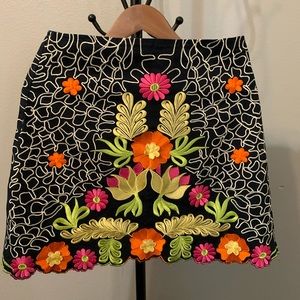 PSNY by Saman Petite sz6 embroidered floral skirt